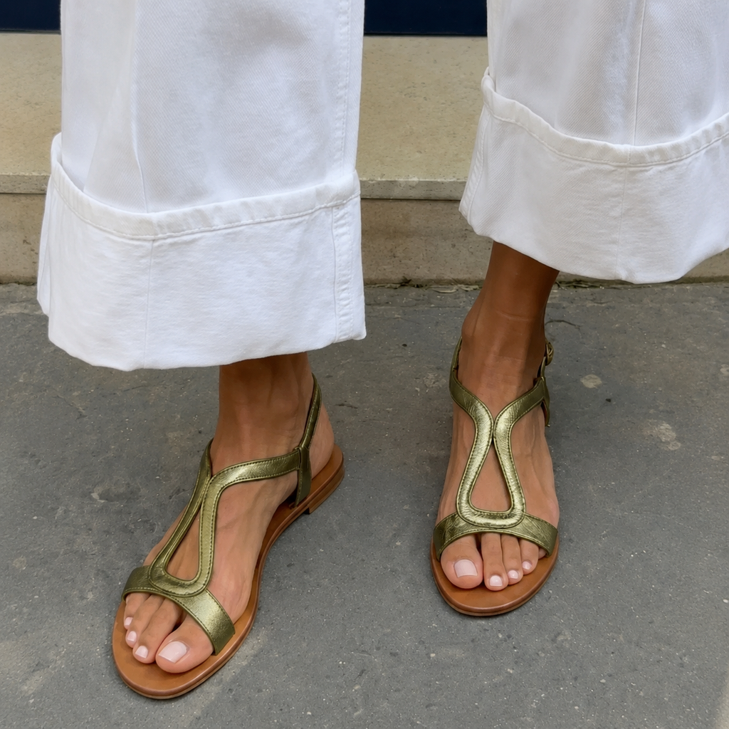 Grazia - Sandalo Comfort Metallizzato