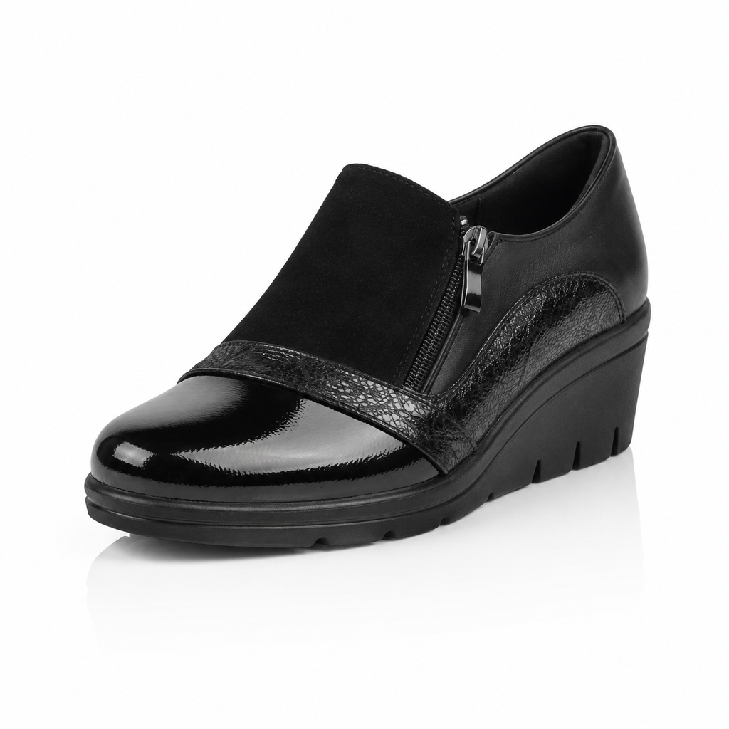 Sophie - Mocassino in Ecopelle Inserti Scamosciati