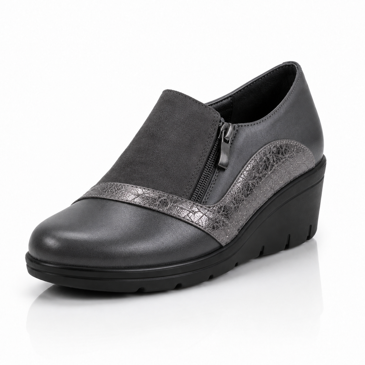 Sophie - Mocassino in Ecopelle Inserti Scamosciati