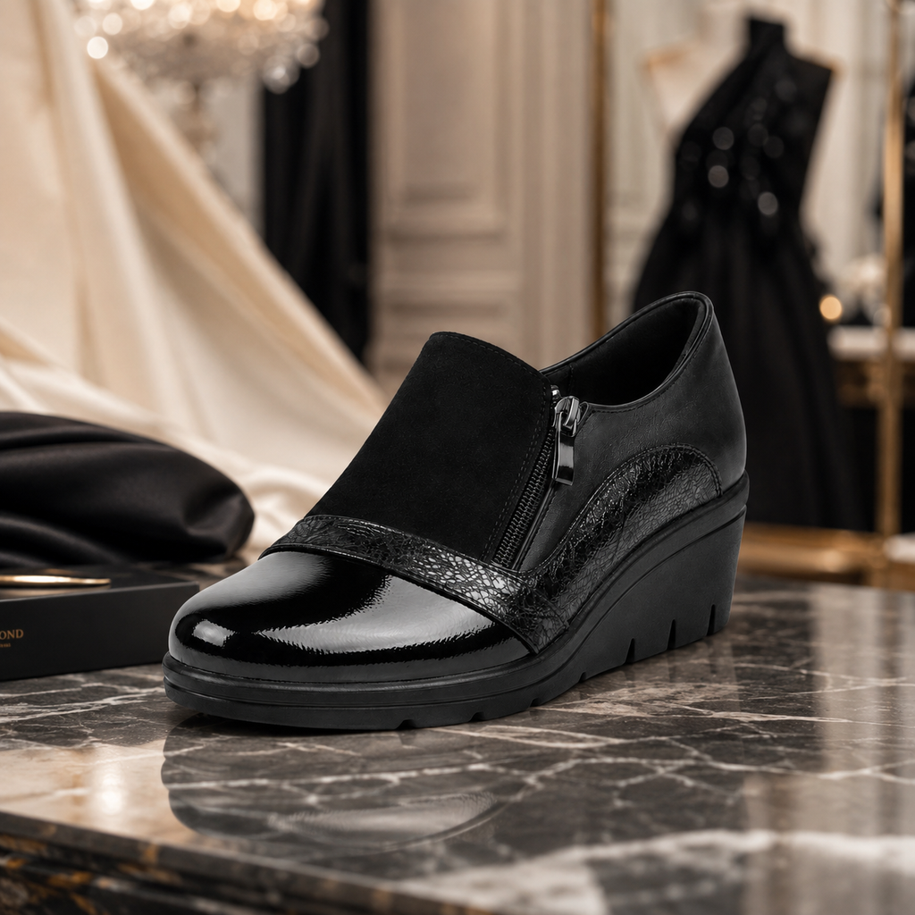 Sophie - Mocassino in Ecopelle Inserti Scamosciati