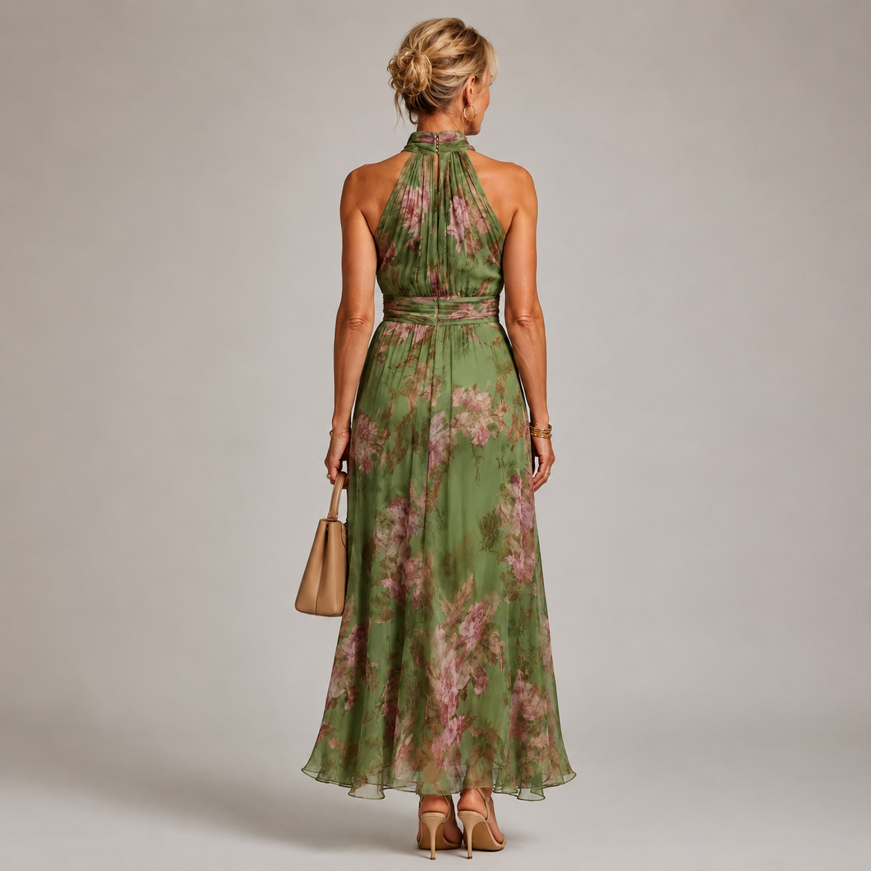 Dorotea - Abito a Scollo Halter a Fiori