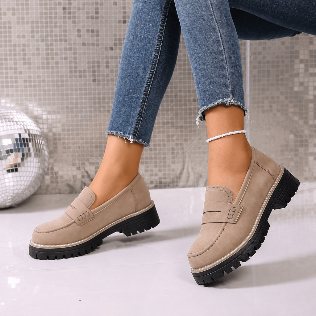 Ginevra - Mocassini con Plateau in Stile College