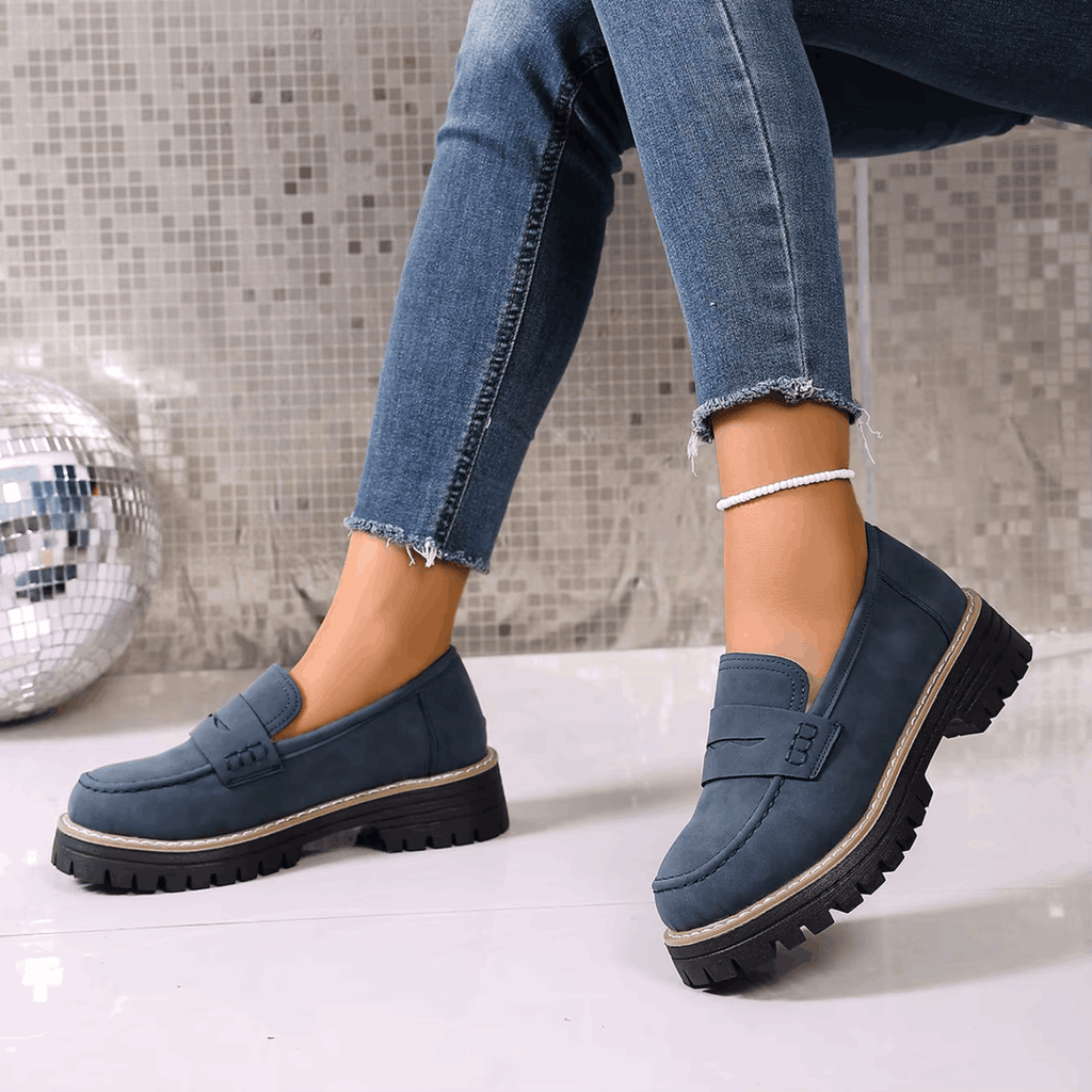 Ginevra - Mocassini con Plateau in Stile College