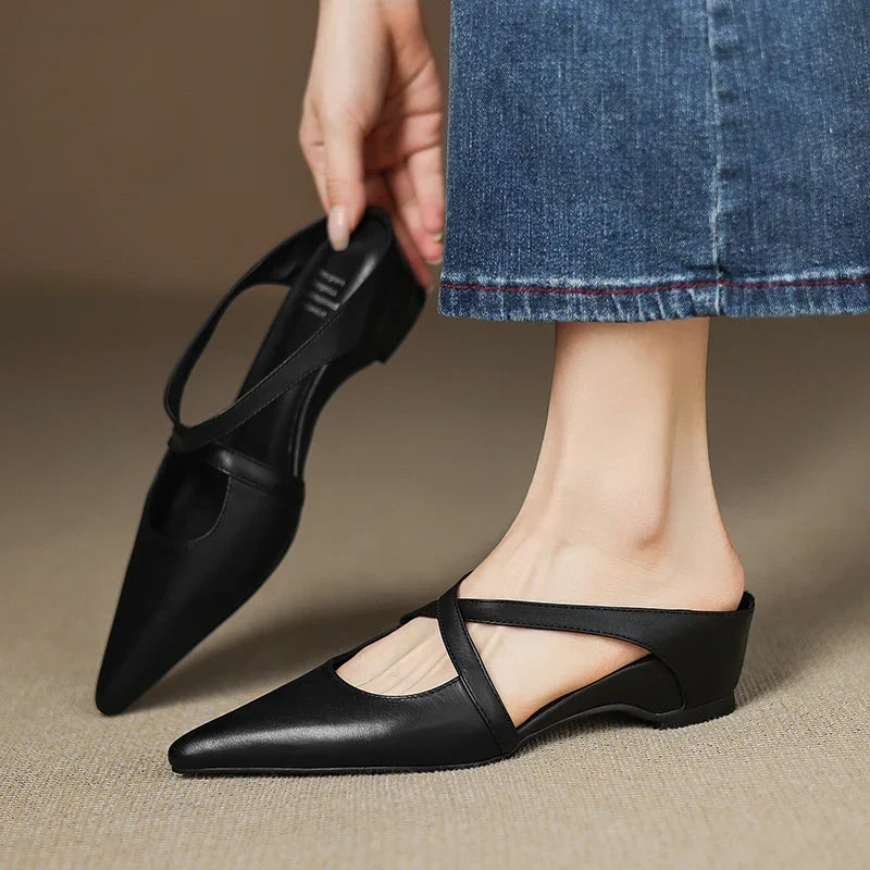 Luna - Mules in Pelle Genuina