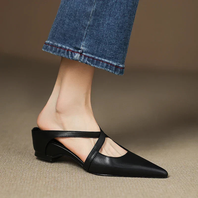 Luna - Mules in Pelle Genuina