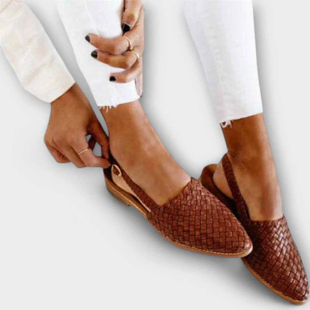 Jodie - Mocassino Intrecciato Cognac