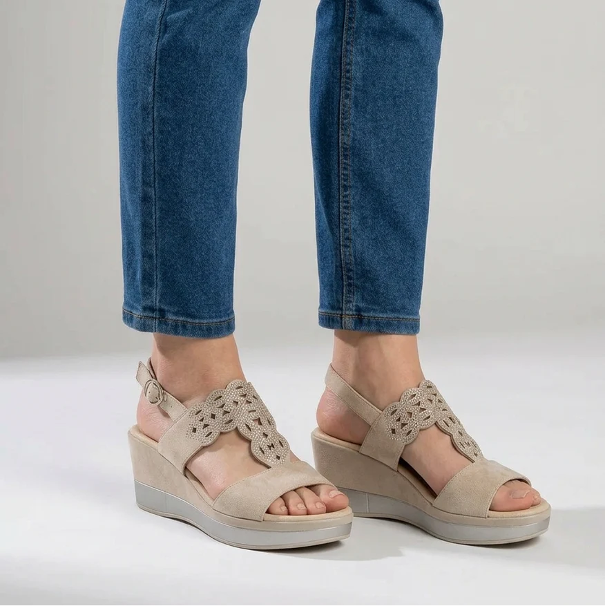 Grace - Sandalo Elegante con Zeppa
